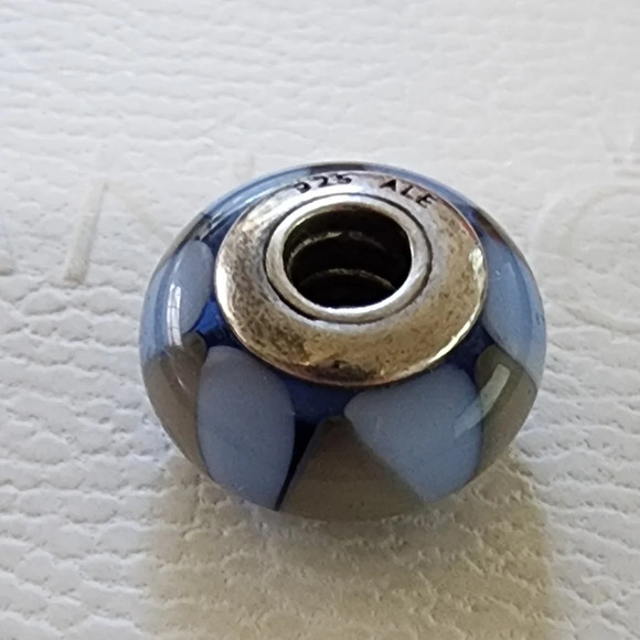 Retired Pandora Captivating Blue Murano Glass Bead - Picture 3 of 6
